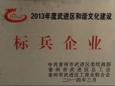 晨光涂料荣获“2013年度武进区和谐文化建设标兵企业”